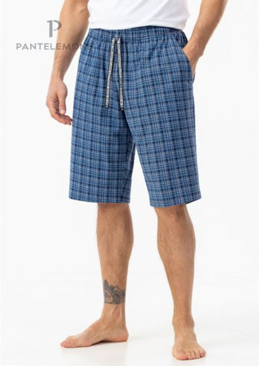 Мужские шорты PH-127 Клетка серая/бордовая - Pantelemone фото 16