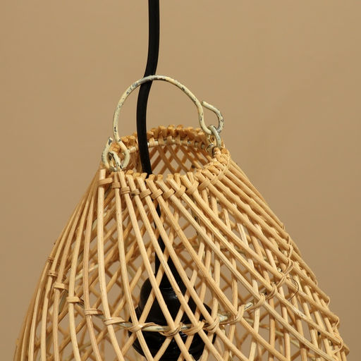 Светильник потолочный из ротанга «Капля», 1×120 Вт, Е27, 22×22×26 см