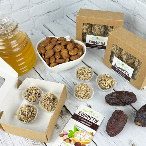 Шоколадные с миндалём, конфеты ручной работы - Мариславна фото 2