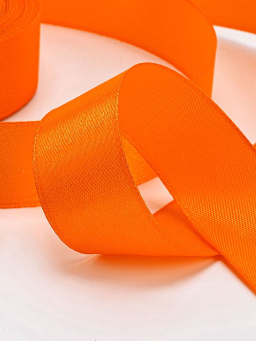 Цена за 3 шт. Лента атласная, 20 мм, 231 м, ярко-оранжевая №25 - Арт узор фото 3