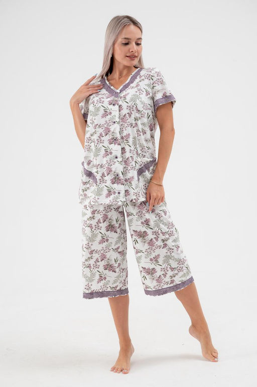 Пижама женская из кулирки Ворожея укроп макс - Амадэль фото 5