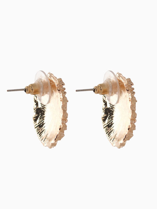 Серьги металл «Карибы» круг, цвет золото