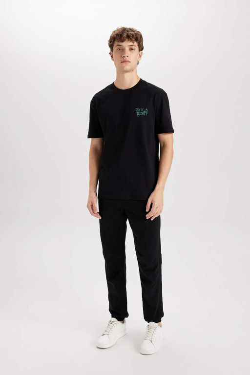 Rick and Morty Regular Fit Bisiklet Yaka S?rt Bask?l? K?sa Kollu Tisort - Defacto фото 4