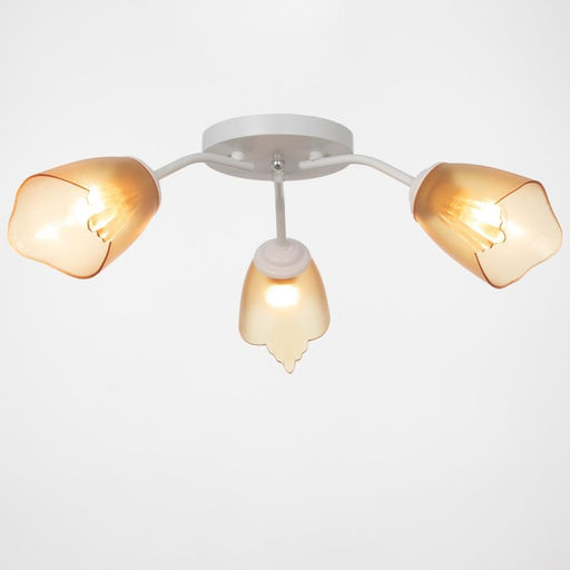 Люстра «Оникс» BayerLux 3×15 Вт E27, белый-коричневый, 50×50×15 см