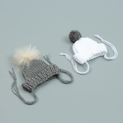 Шапка вязаная для собак, с помпоном, XS-S (объем головы 22 см, высота 7,5 см), микс - Пижон фото 10