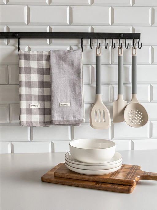 Набор кухонных полотенец 2шт 40x60 серый хлопок