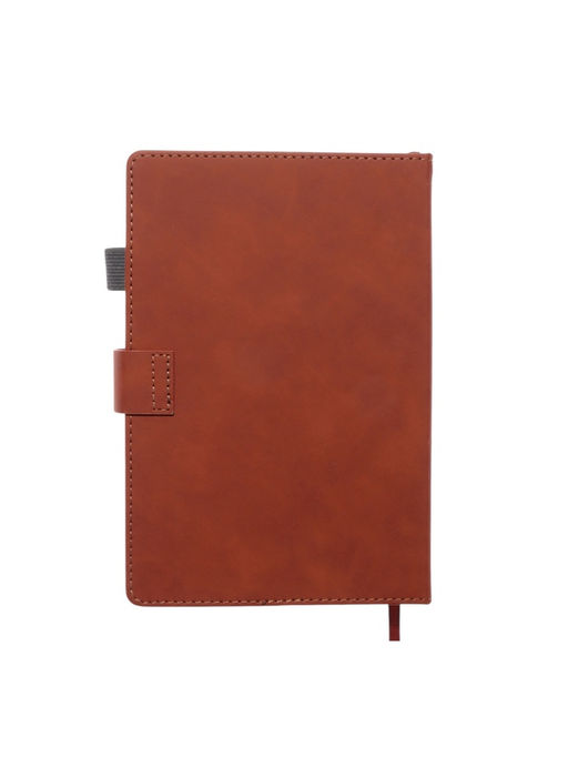 Ежедневник недатированный А5, с хлястиком, 128 листов, в линейку, пвх, коричневый - Simaland фото 13