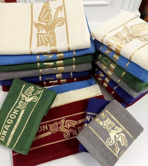 Махровое полотенце Золотой дракон- СЕРЫЙ 30*60 см. хлопок 100% - Лен поволжья фото 2