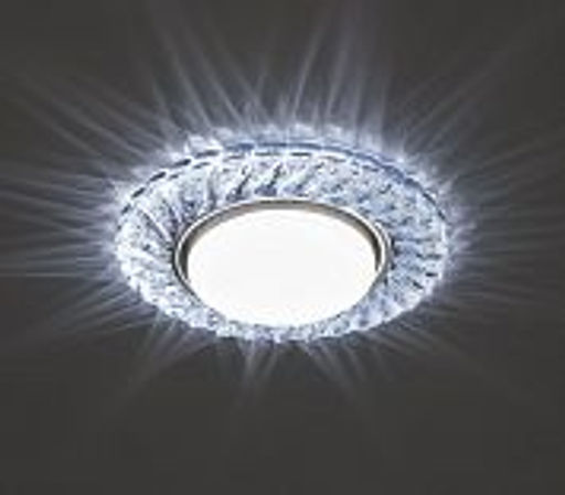 Светильник встраиваемый со светодиодной подсветкой 20LED*2835 SMD 6400K, 15W GX53, без лампы, прозра