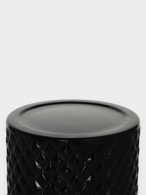 Конфетница Доляна «Малифисента», 550 мл, 10.5×10.5×18 см, стекло, чёрная