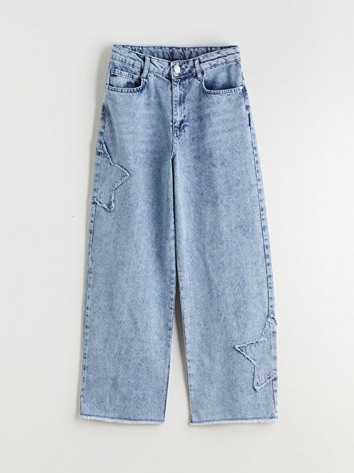 Wideleg K?z ?ocuk Jean Pantolon