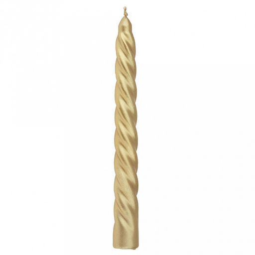 Свеча "Винтовая" д2,2см, h22см, парафин, золотой, время горения 8 часов, 60гр, "Барокко-1" (Россия)