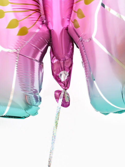 Цена за 2 шт. Воздушный шар фольгированный 32" «Бабочка» цвет розовый металлик