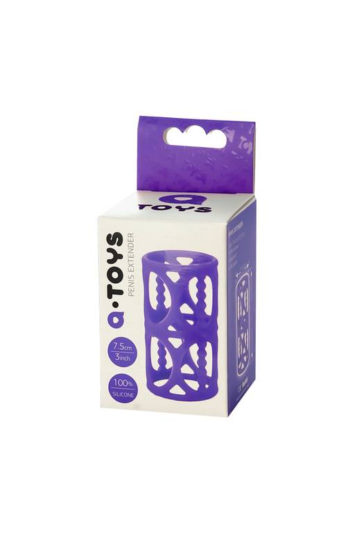 Насадка на пенис TOYFA A-Toys, силикон, фиолетовый, 7,5 см  фото 5