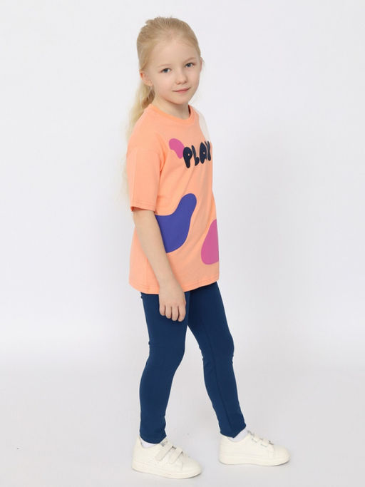 CRB wear/CSKG 63761-47-395 Футболка для девочки,персиковый/Ex.Cherubino  фото 5