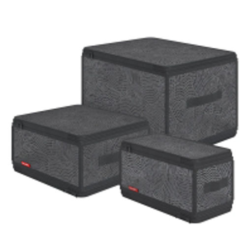 VAL MN-ZIP-LMS Набор кофров для хранения с молнией 3шт.,40*30*25см,30*28*15см,30*15*15см,MONET NIGHT, шт