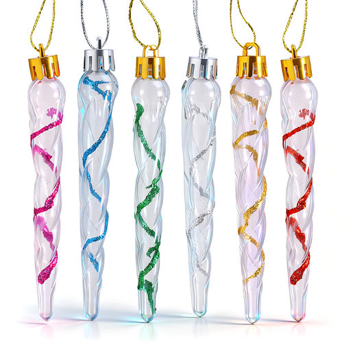 Новогоднее украшение "Сосульки" (6шт х 11см)