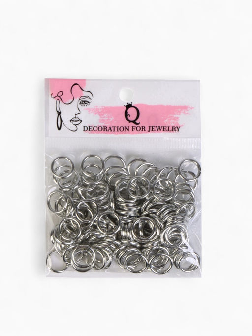 Кольцо соединительное СМ-1009, 1?1?0.2 см, набор 50 г,  130 шт. цвет серебро
