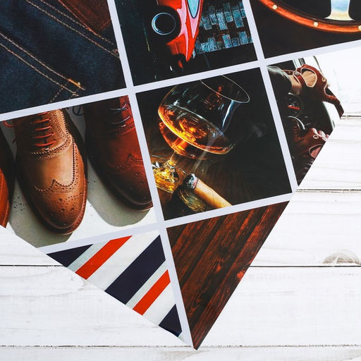 Цена за 10 шт. Бумага упаковочная глянцевая Мужская, 70?100 см