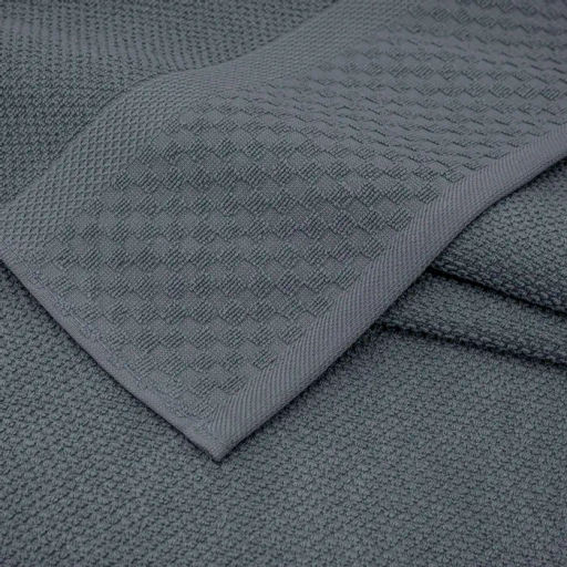 Махровое полотенце УЗБ Грант м7726_11 M 50* 80 сер - Bravo фото 3