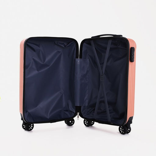 Чемодан малый 20, отдел на молнии, кодовый замок, цвет розовый - Simaland фото 9