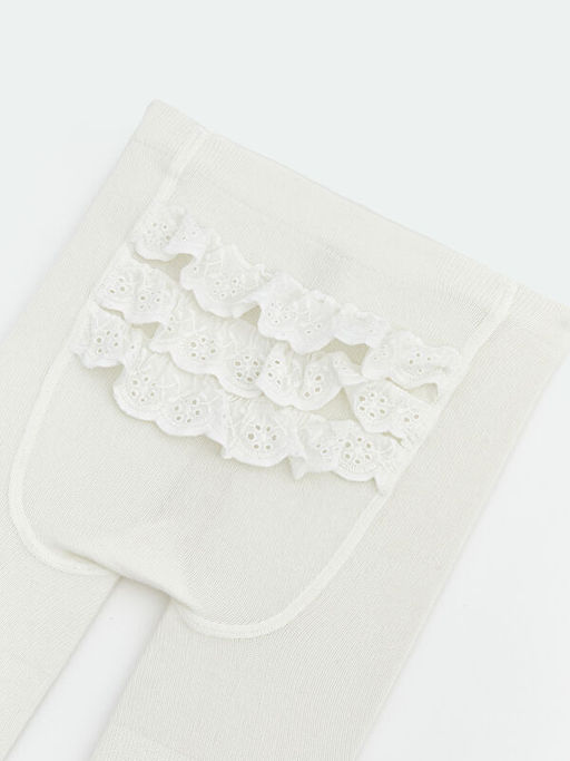 Desenli K?z ?ocuk K?lotlu ?orap 2li