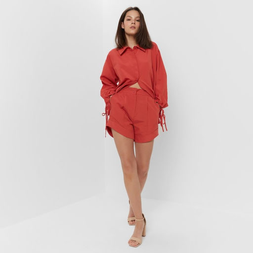 Костюм женский (блузка, шорты) MINAKU: Casual Collection, красный, размер 46