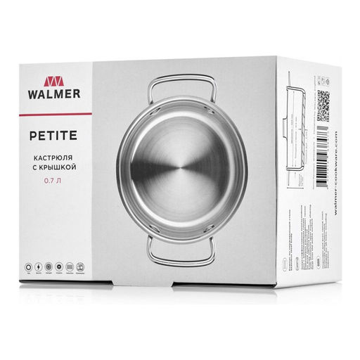 Мини-кастрюля с крышкой Walmer Petite, 0.7 л, цвет хром  фото 8