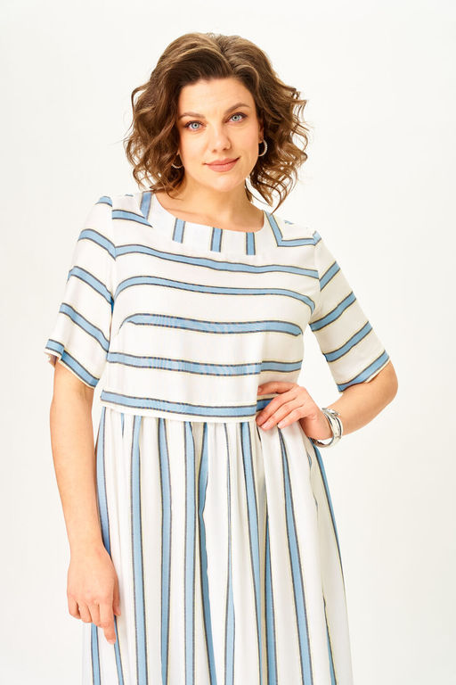 Платье Michel Chic 2165/1 голубой штрих