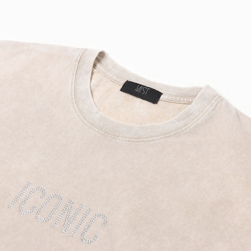 Футболка из вареного хлопка женская Mist Icon, размер S, молочная