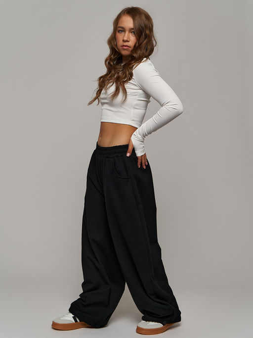 Утепленные брюки с начесом футер багги - Nota bene фото 10