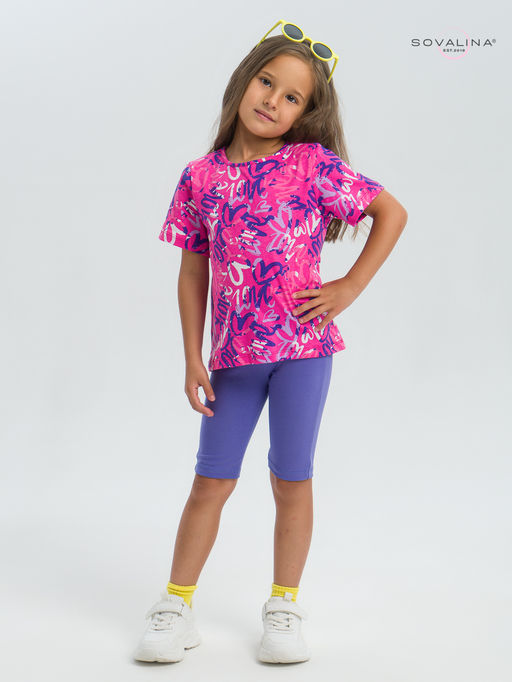 Костюм Актив надписи фуксия-вери-пери - Sovalina фото 5