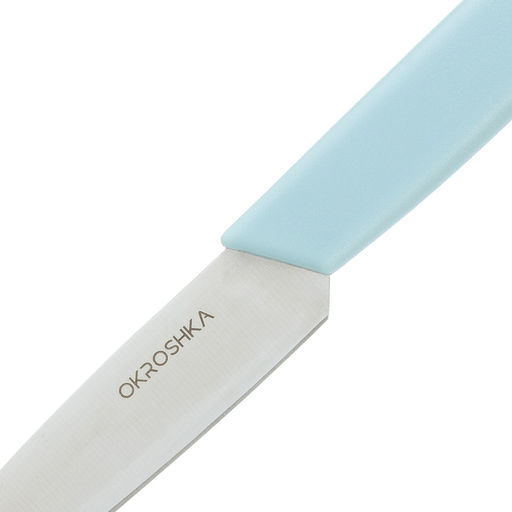 Нож для овощей OKROSHKA САЛАТ, лезвие 8 см, голубая ручка OK225P-BL-VG