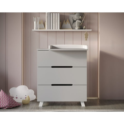 Комод пеленальный ИНКАНТО Anniken LUX 800/3, серый/белый - Simaland фото 4