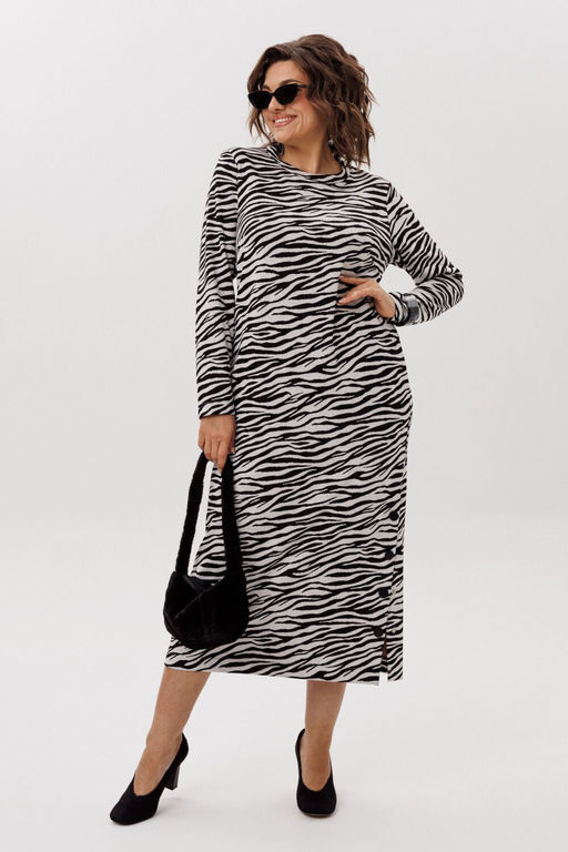 Платье ANELLI 1755 Черно-белое кино