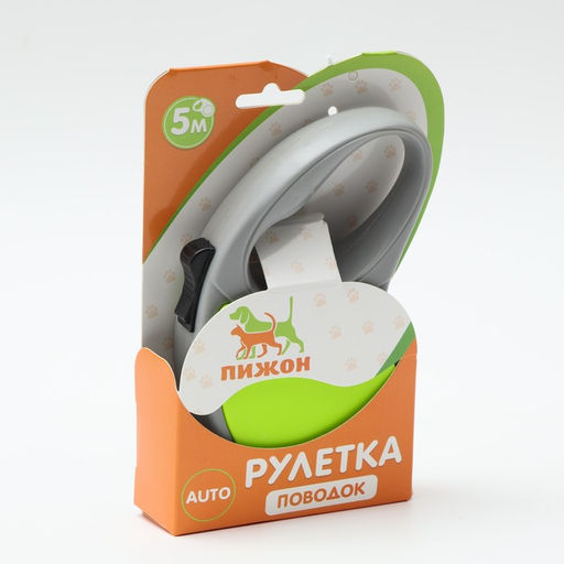 Рулетка Классика, 5 м, до 15 кг, серо-жёлтая - Пижон фото 4