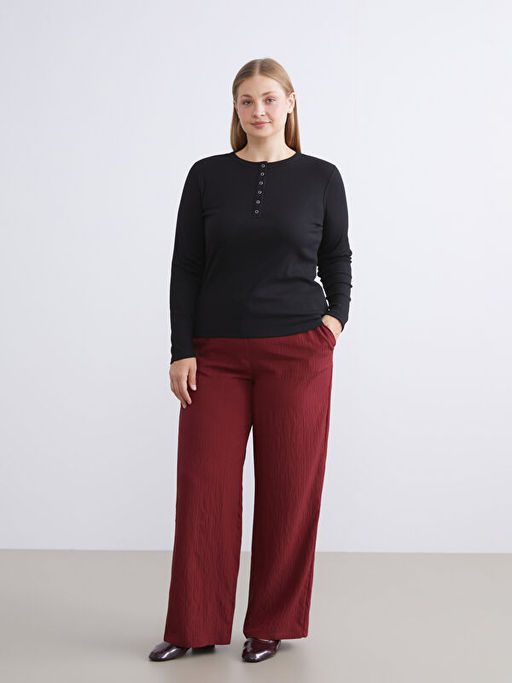 Beli Lastikli Dokulu Kad?n Pantolon