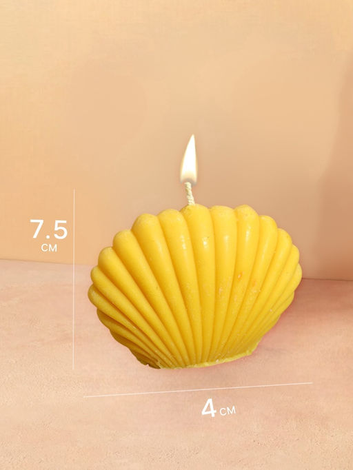 Свеча "Ракушка малая" 9х4х7,5 см, соевый воск МИКС