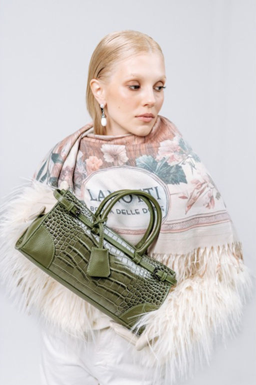 Сумка Lanotti CROCO LINE 8346/зеленый