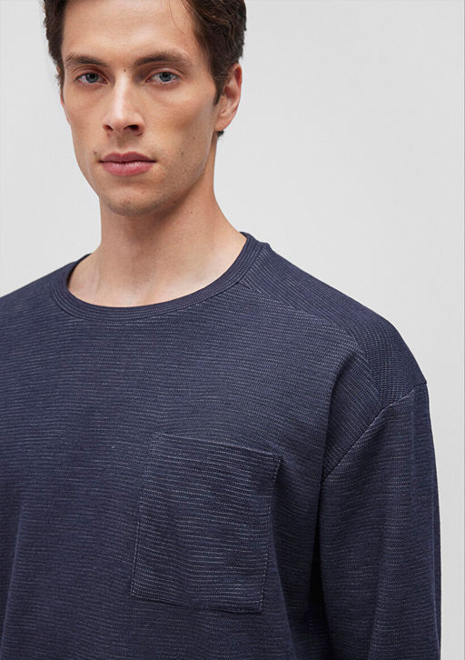 Lacivert Basic Tisort - Mavi фото 5