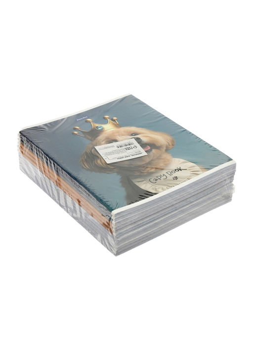 Комплект 12 тетрадей, 48 листов, клетка, 60гр, 4 вида, Зверушки,софтач с выборочным уф-лаком   10968