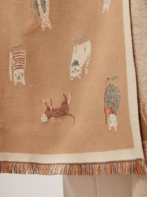 в составе шерсть! теплый двусторонний палантин - Tantino фото 5