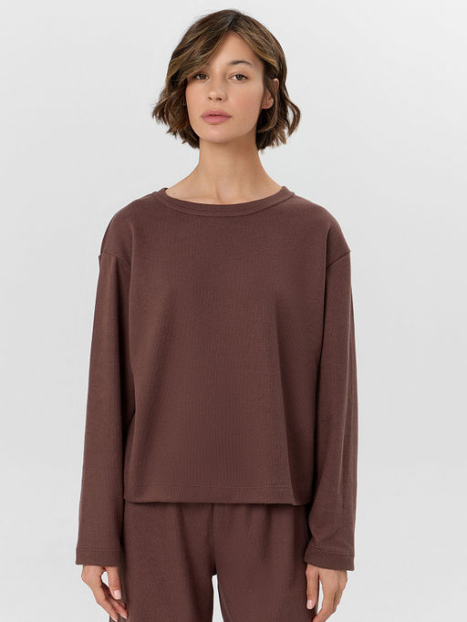Комплект домашний Mark Formelle джемпер и брюки из полиэстера и хлопка шоколад  фото 3
