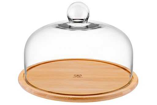 Блюдо сервировочное 29,2*29,2*19,5 см + стеклянная крышка - Elan gallery фото 9