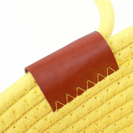 Экологичный лежак для животных (хлопок+рогоз), 45 х 37 х 16 см, вес до 25 кг, жёлтая - Пижон фото 4