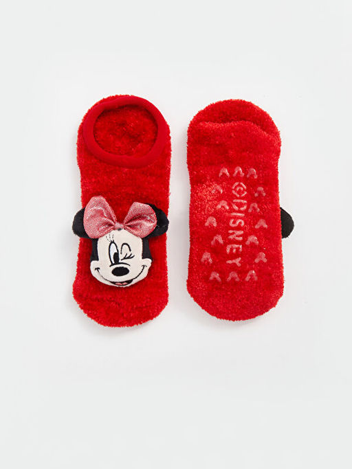 Minnie Mouse Desenli Kayd?rmaz Tabanl? K?z ?ocuk Ev ?orab?