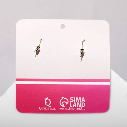 Серьги ассорти Пилюли любви, цвет красно-белый в серебре - Queen fair фото 2