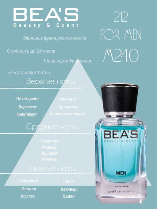 Парфюм Beas 25 ml M 240  men  фото 2