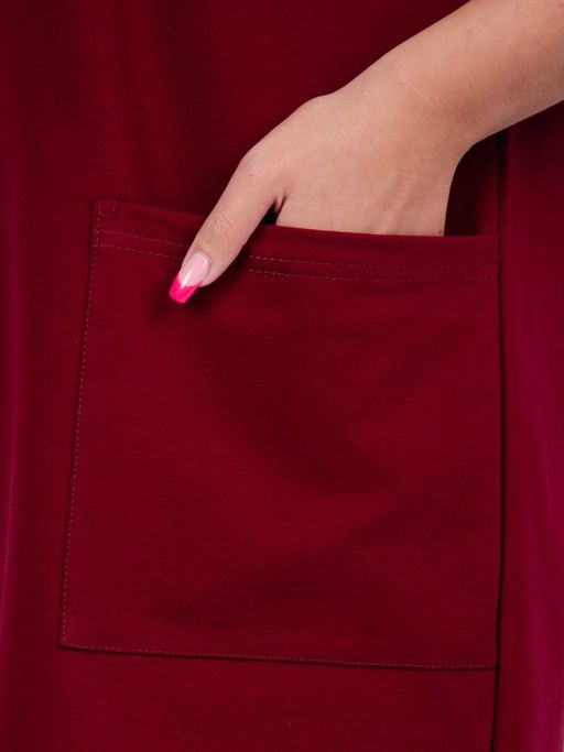 Платье "Фрида" бордо, футер с лайкрой