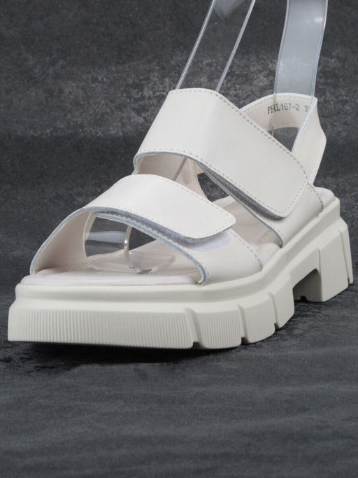 08-PEXL167-2 LT. BEIGE Босоножки женские (натуральная кожа)